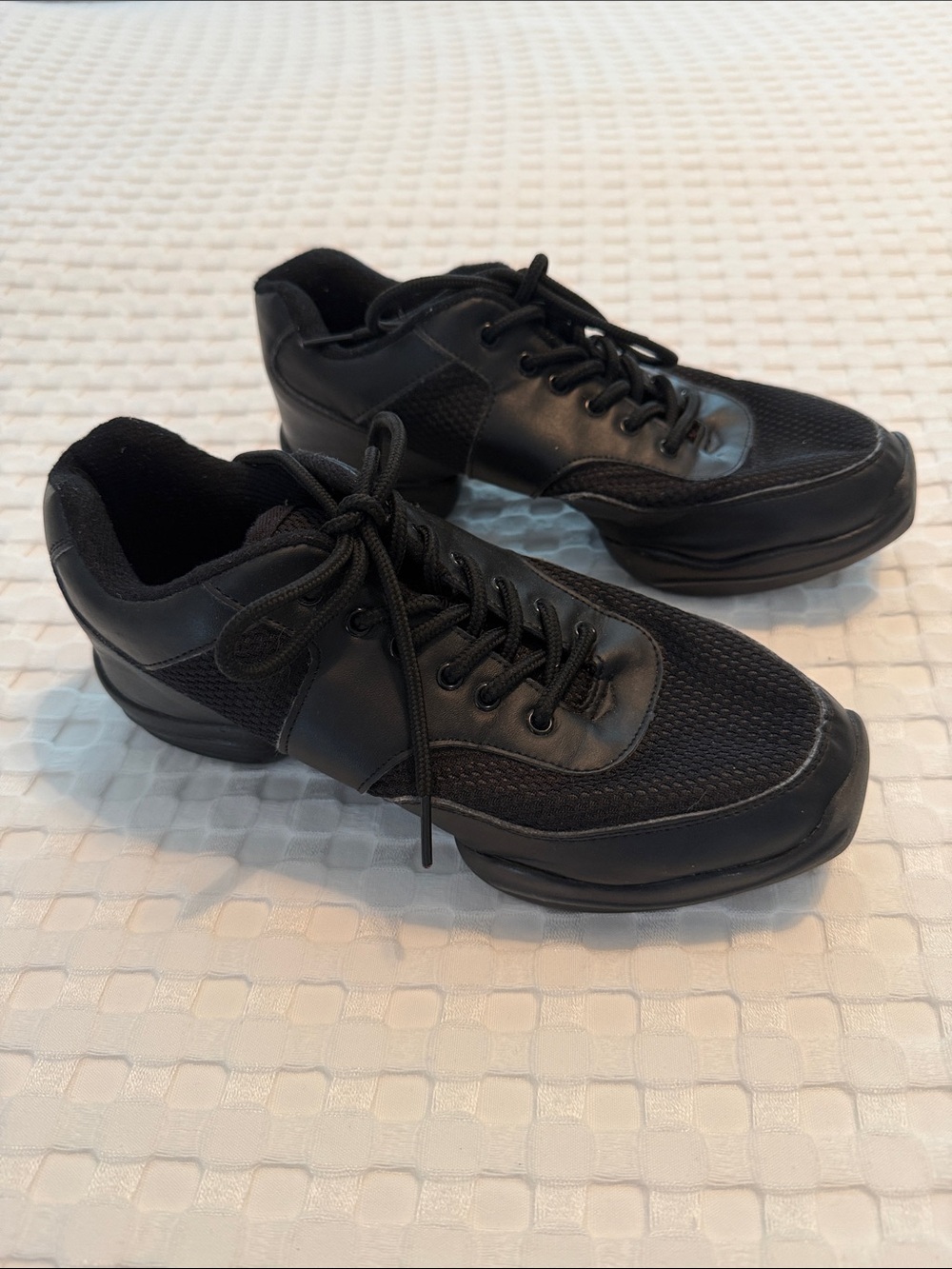 Women’s Black Lace-Up split sole dance hip hop shoes